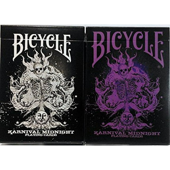 2 Pack Karnival Midnight Playing Cards - 1 Classic & 1 Purple Deck