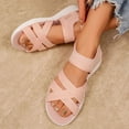 thumbnail image 5 of Viluyesy Womens Comfort Sandals, Wide Width Ankle Strap Soft Sole Fashion Casual Walking Shoes Pink US6.5, 5 of 9
