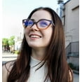 thumbnail image 4 of 2 Pairs Women Pointed Tip Cat Eye Anti-Blue Reading Glasses - Clear Lens UV Protection Computer Readers +2.25, 4 of 4