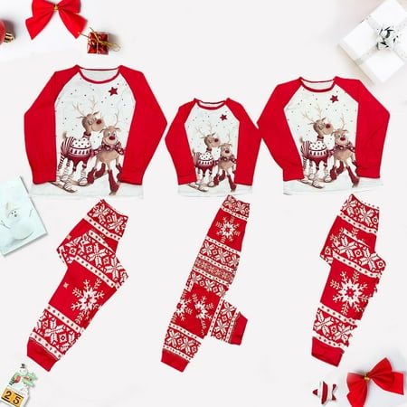 

Baikeli Matching Christmas Pjs For Family Xmas Elf Soft Sleepware for Mom/Dad/Couple/Kids/Baby/Toddler on Festive/Romantic Nightmare