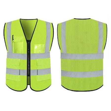 axGear Gilet réfléchissant de sécurité Chemise de visibilité de sécurité  Entrepôt de trafic de construction 