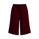 thumbnail image 2 of TaTaai Casual Shorts Stretchy Waist Cool Women Loose Wide Leg Bermuda Shorts Solid Color Side Slit Pockets Drawstring For Home Daily Summer Wear Gift, 2 of 7