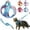 Blue#001, variant on Cat Harness and Leash, 2026 New Adjustable Step-in Pet Harness for Walking for Small Medium Dogs/Cats, Escape-Proof Cat Harness Set(Blue,S(for 8.8-16.5 IB))