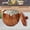 Lacquer Finish, variant on Riousery Sour Jujube Wood Condiment Jar Japanese Style Natural Log Dustproof Spice Container with Lid Kitchen Storage Box 3.5 inches / 9 cm