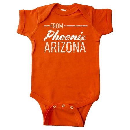 

Inktastic From Phoenix Arizona in White Distressed Text Gift Baby Boy or Baby Girl Bodysuit
