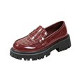 thumbnail image 2 of Willtoo Loafers Platform for Women Faux Patent Leather Anti Slip Chunky Heels Loafers Casual Slip-On Dressy Shoes, 2 of 5