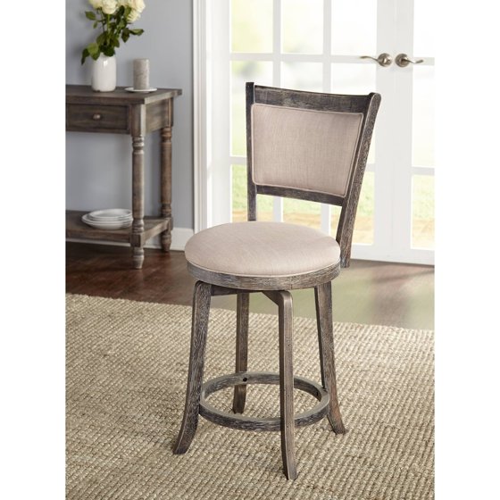 French Country Swivel Counter Height Stool
