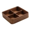 Walnut Snack Nut Tray 4 Compartment Organizer Candy Container for Wedding Home Party
