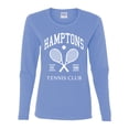 thumbnail image 2 of Wild Bobby Hamptons Tennis Club Est 1986 Sports Womens Graphic Long Sleeve T-Shirt, Light Blue, XX-Large, 2 of 6