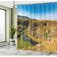 thumbnail image 4 of Ambesonne Landscape Shower Curtain, River Canyon Outdoors, 69"Wx84"L, Dark Yellow Caramel Green, 4 of 4