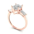 thumbnail image 2 of Three-Stone Engagement Ring for Women - 2.5ct Simulated Diamond in 14K Rose Gold Promise Ring, 2 of 6
