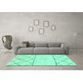 thumbnail image 3 of Ahgly Company Indoor Rectangle Solid Turquoise Blue Modern Area Rugs, 7' x 10', 3 of 4