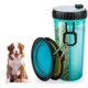thumbnail image 1 of Botella De Agua Para Perros - Dispensador De Bebidas Portátil Y Contenedor De Viaje De Doble Cámara Botella 2 En 1, Con 2 Tazones Plegables (Azul),11 Feliz Sencillez, 1 of 4