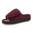thumbnail image 2 of Slippers for Women,Adjustable Linen Slippers For And Outdoor Indoor Comfortable Slides With Hook And Loop Closure,Womens Slippers,,9-10, 2 of 9