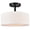 Black, variant on Modern Black Light Fixture Ceiling Mount Flush Mount Drum Ceiling Light