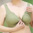 thumbnail image 6 of Stamzod Front Closure Bras for Women V-Neck Embroideried Push Up Bra No Underwire Wireless Push Up Bras, 6 of 8
