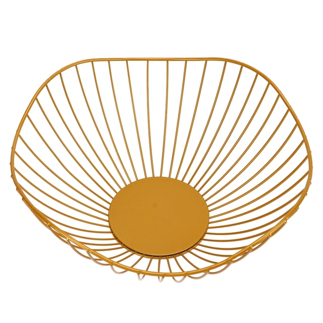 Emoshayoga Fruit Bowlfor Kitchen Count Cesta de Frutas de Alambre, Cesta Metálica para Frutas y Verduras, Cesta de Alambre para Frutas, Cesta Metálica para Frutas, Anti Vuelco, Transpirable,