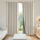 thumbnail image 1 of Cortinas opacas Joydeco de lino natural, 94 x 240 cm, color beige, 2 paneles, 1 of 9