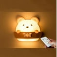 thumbnail image 1 of Luz nocturna LED con control remoto para dormitorio, dormir, bebés y lactancia, con protección para los ojos, lámpara de mesa brillante y suave., 1 of 4