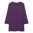 thumbnail image 3 of Dark Purple Loose Dress Evening Dress Summer Dresses for Women Luxury Dress Long Sleeved Dress, 3 of 4