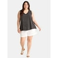 thumbnail image 5 of Terra & Sky Women's Plus Size Cotton Swing Tank Top, Sizes 0X-5X, 5 of 5