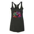 thumbnail image 2 of Cute and Colorful Pomeranian Dog Animal Lover Tri-Blend Racerback Tank Top, Vintage Black, Small, 2 of 3