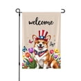 thumbnail image 2 of Welcome Patriotic Corgi Garden Flag Double Sided 12x18 Inch Summer Spring Flowers Yard Flag Outdoor Decoration Home Gifts for Men Women Birthday Gifts Memorial Day, 2 of 7