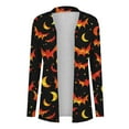 thumbnail image 5 of Enjoytime Cardigan for Women Halloween Printed Long Sleeved Cardigans V Neck Open Front Fashion Coat Tops, 5 of 6