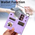 thumbnail image 4 of Nalacover for Samsung Galaxy S22 Ultra Wallet Case with Card Slots & Metal Finger Ring, Durable PU Leather Back Double Magnetic Botton Flip Kickstand Purse Shockproof Phone Case,Purple, 4 of 10
