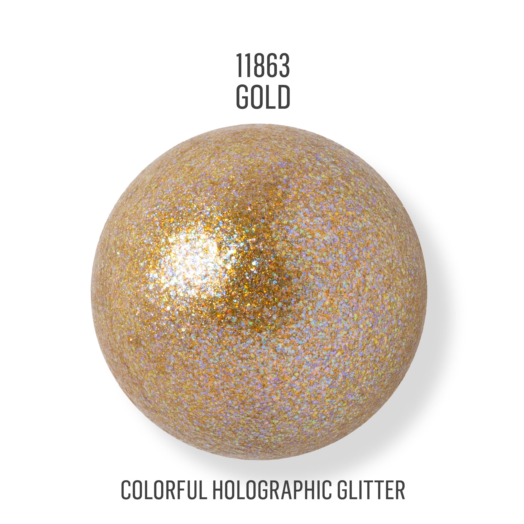(3 pack) FolkArt Glitterific Fine Acrylic Craft Paint, Gold, 2 fl oz