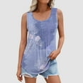 thumbnail image 2 of Gamivast Womens Tank Tops Plus Size Floral Graphic Tunic Shirts Casual Loose Crew Neck Sleeveless Blouses Summer Outdoor Dressy Tops, 2 of 6