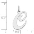 thumbnail image 3 of 14k White Gold Large Fancy Script Initial C Charm, 3 of 4