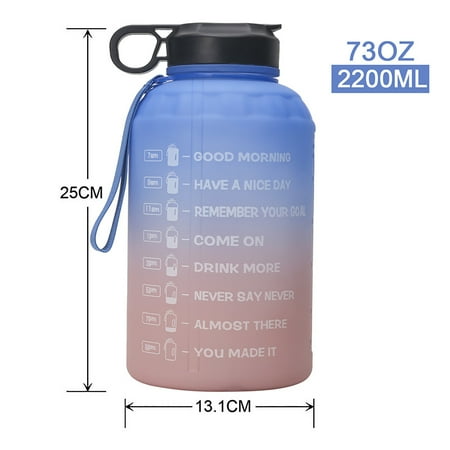 

Homeex Creative Gradient Portable Plastic Big Water Bottle Gold 2.2L