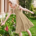 thumbnail image 4 of Mgmyaa Girls Dresses Kids Summer Double Layer Ruffle Sleeve Dress 5-14 Years, 4 of 8