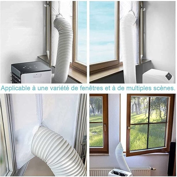 Kit Fenêtre Climatiseur Mobile, 400CM Kit Joint de Fenêtre Climatisation Mobile, Tissu de Kit Fenêtre Climatiseur Mobile, 400CM Kit Joint de Fenêtre Climatisation Mobile, Tissu de