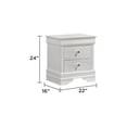 thumbnail image 4 of Blaze Modern Style Queen 4PC bedroom set made with Wood & LED Headboard in White, 4 of 17
