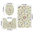 thumbnail image 2 of Bathroom Rugs Sets 3 Piece - Garlic Pattern white Absorbent Non Slip Bath Mats, U-Shape Toilet Lid Cover, Contour Mat, Soft Washable Shower Mats Bath Rug Mat for Bathroom Tub Toilet, 2 of 7