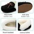 thumbnail image 3 of Real Fancy Women's Moccasin Slippers - Slip On House Slipper Warm Faux Fur lined Indoor Outdoor Shoe(054-8), 3 of 4