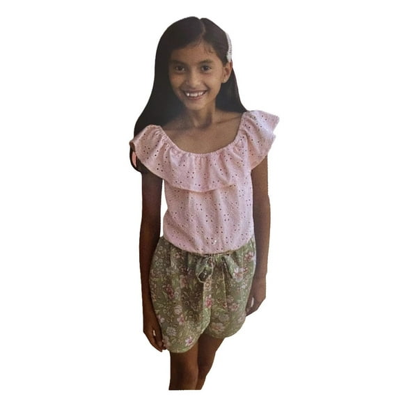 Paper Doll Youth Romper | Pink/Multi, S-7/8