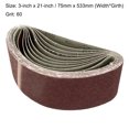 thumbnail image 2 of Cintas de Lijado de Óxido de Aluminio Uxcell 3" x 21" 60 Grano con Junta Lapeada 10 Paquete, 2 of 3