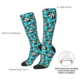 thumbnail image 5 of Picia Women Crew Soft Moisture-wicking Socks Skull Cat Pattern Design Cotton Socks, One Size fit All, 5 of 9