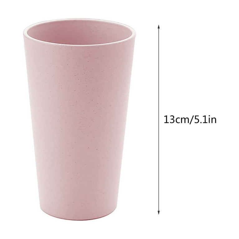Wheat Straw Cups Unbreakable Drinking Cup Plastic Cups Reusable Dishwasher Safe Water Glasses (17 OZ)