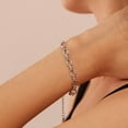 thumbnail image 4 of Stainless Steel Linked Infinity Charms Chain Style Bracelet, 4 of 7