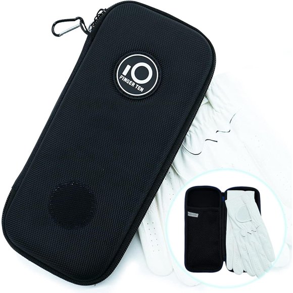 Golf Glove Holder Valuables Pouch Case with Clip Hook to Golf Bags Storage Box 1Pack
