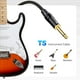 thumbnail image 2 of Cable de Guitarra Cable Matters Negro Paquete de 2 Recto a Ángulo Recto 15 Pies, 2 of 7