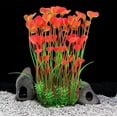 thumbnail image 1 of Grandes Plantes d'Aquarium Aquarium en Plastique Artificiel Décoration pour Tous les Poissons (Rouge), 1 of 5