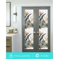 thumbnail image 5 of Window Privacy Film Vintage Tropical Leaves Stained Glass Window Film Decorative Sun Block Window Cover Summer Rustic Floral Window Clings Static Adhesive Sticker for Bathroom 23.6"x78.7", 5 of 7
