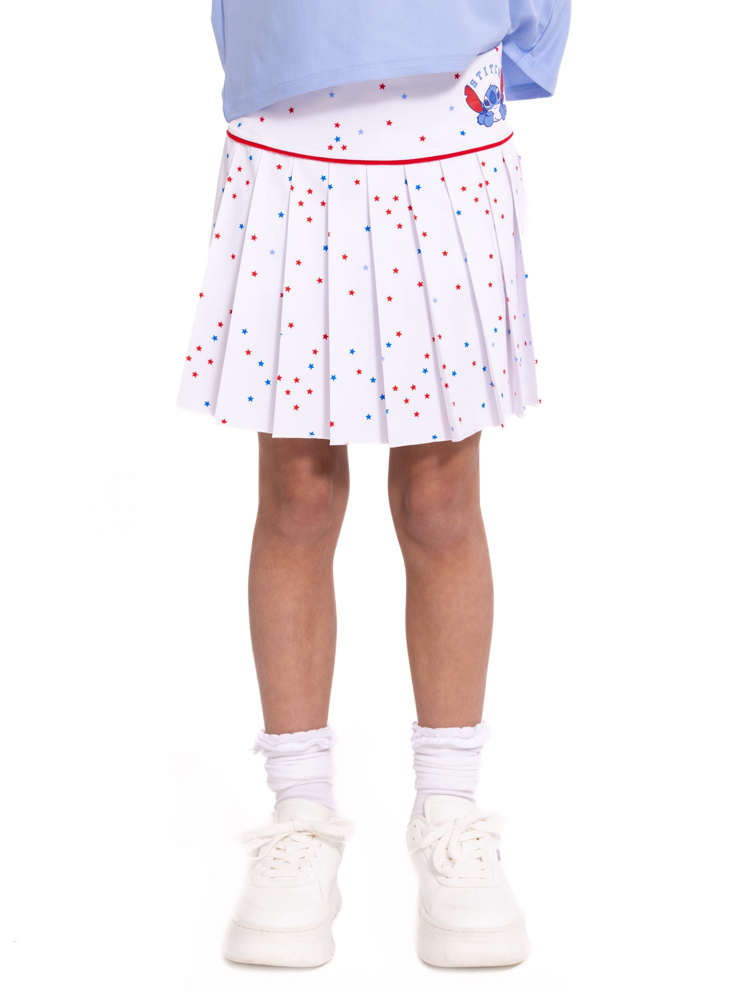 Disney Stitch Girls Active Pleated Skort, Sizes 4-12