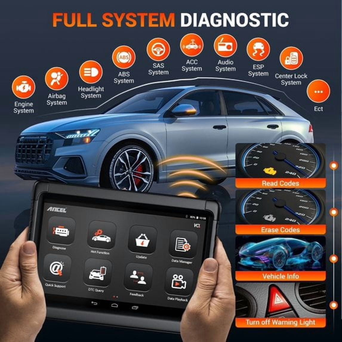 [Second Hand] ANCEL Automotive Bi-directional OBD2 Scanner w/ 3-IN-1 S/t/y/l/u/s