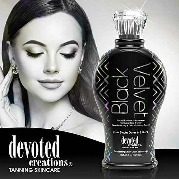 Devoted Creations Black Velvet Anti-Orange Mattifying Black Bronzer Tanning Lotion 12.25 oz